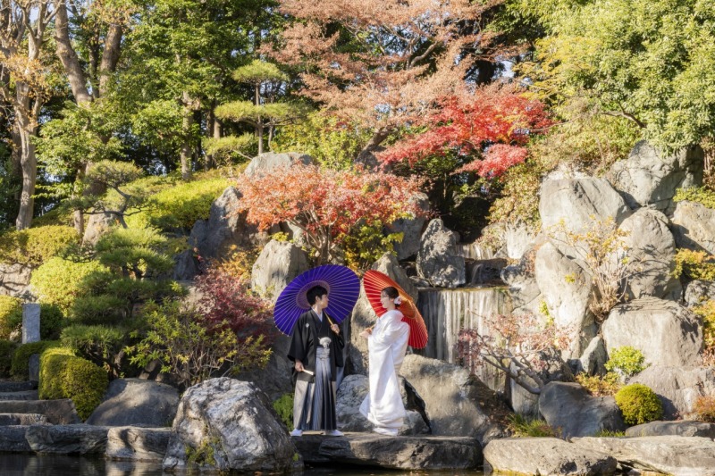 自然豊かな庭園にてお写真