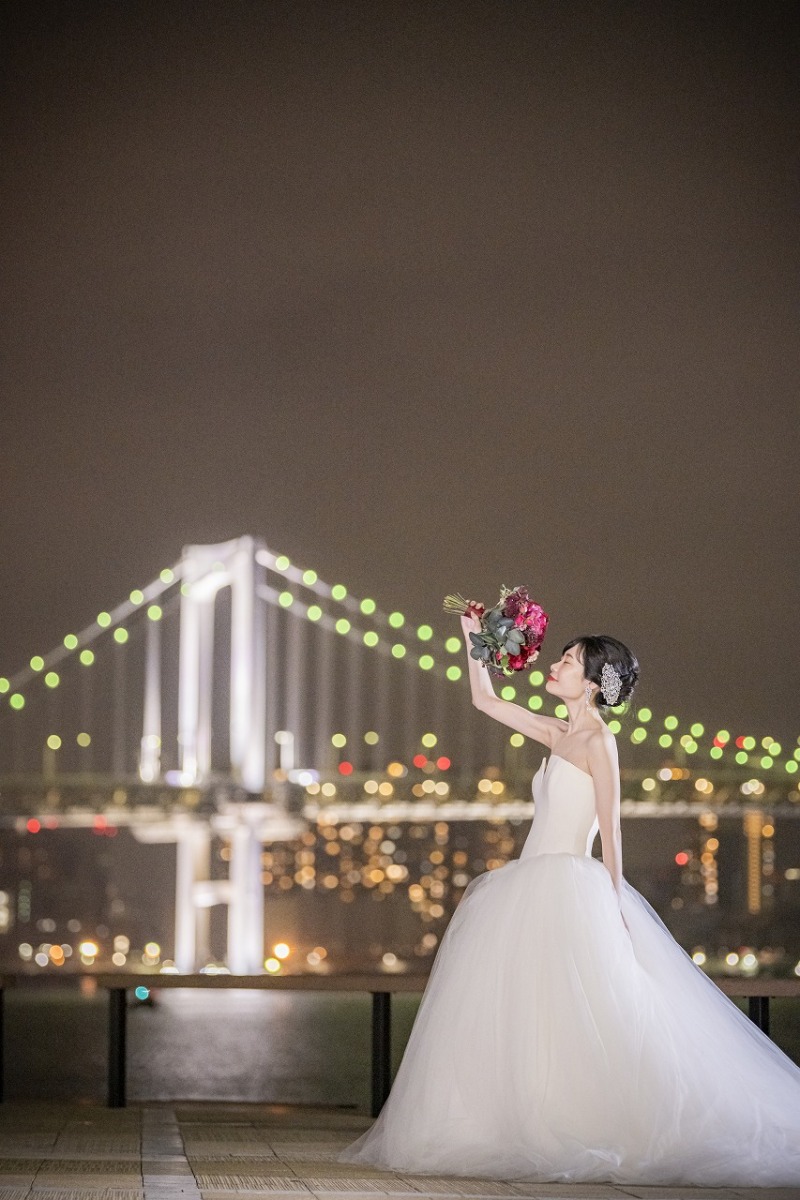 ぐるり公園から見えるレインボーブリッジと