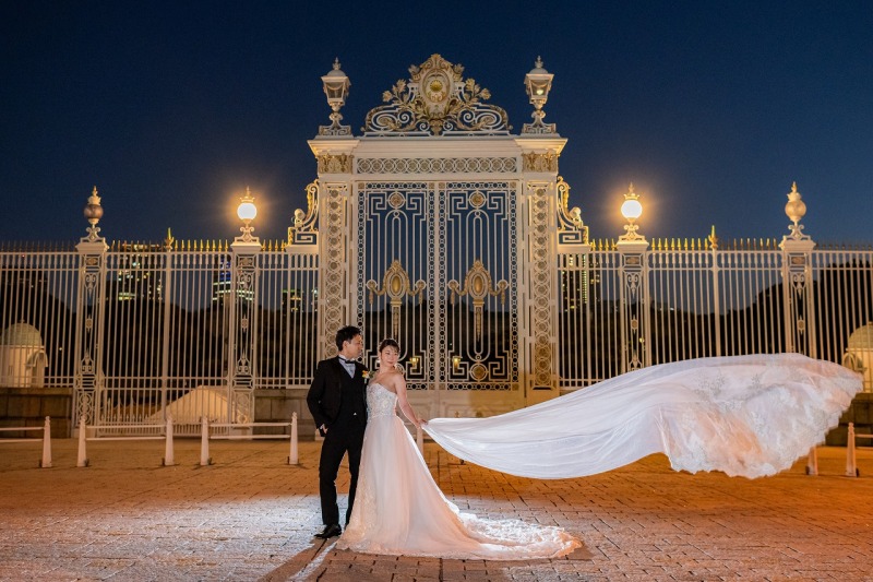 ベールをふわっと