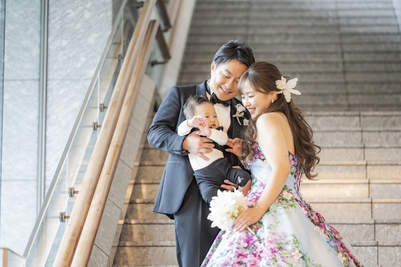 披露宴後のスナップフォト