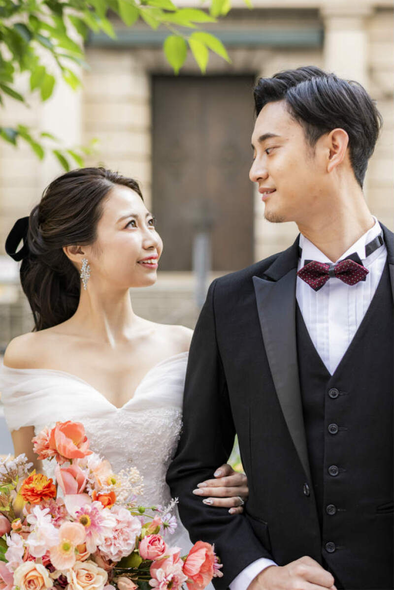 おふたり仲良く見つめ合って