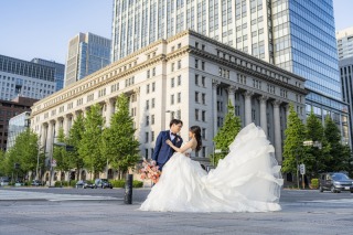 昼から夜まで華やぐ前撮りロケーションフォト♡
