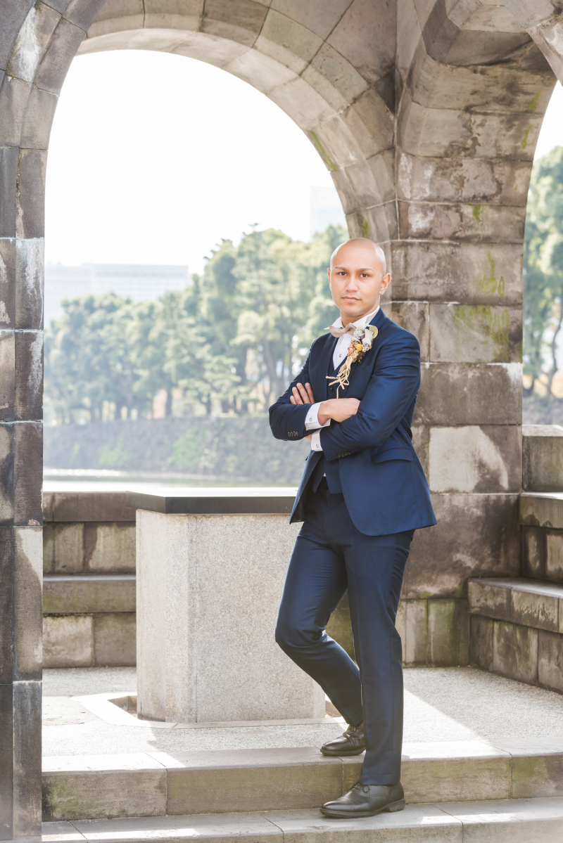 ご新郎様のソロショットがっかこいい！