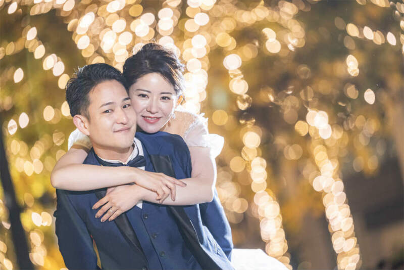 イルミネーションとおんぶショット！