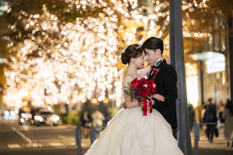 キラキラと輝くイルミネーションの街並み♡