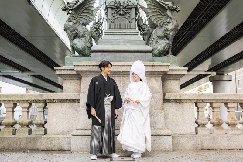 麒麟像前も王道ロケーション！