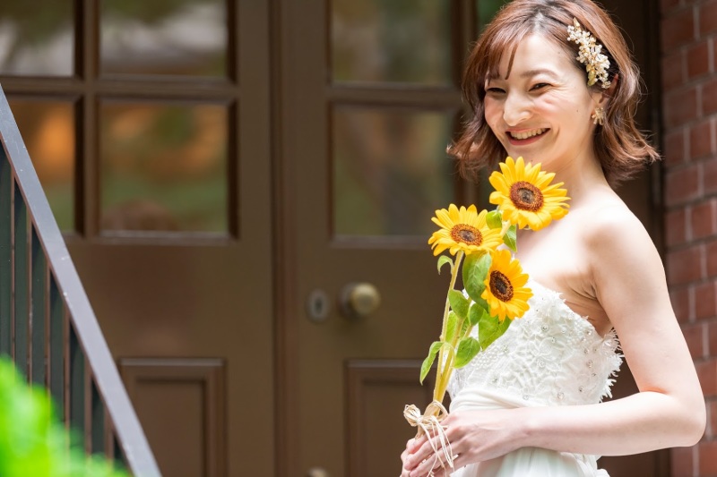 お持ち込みのお花を☆