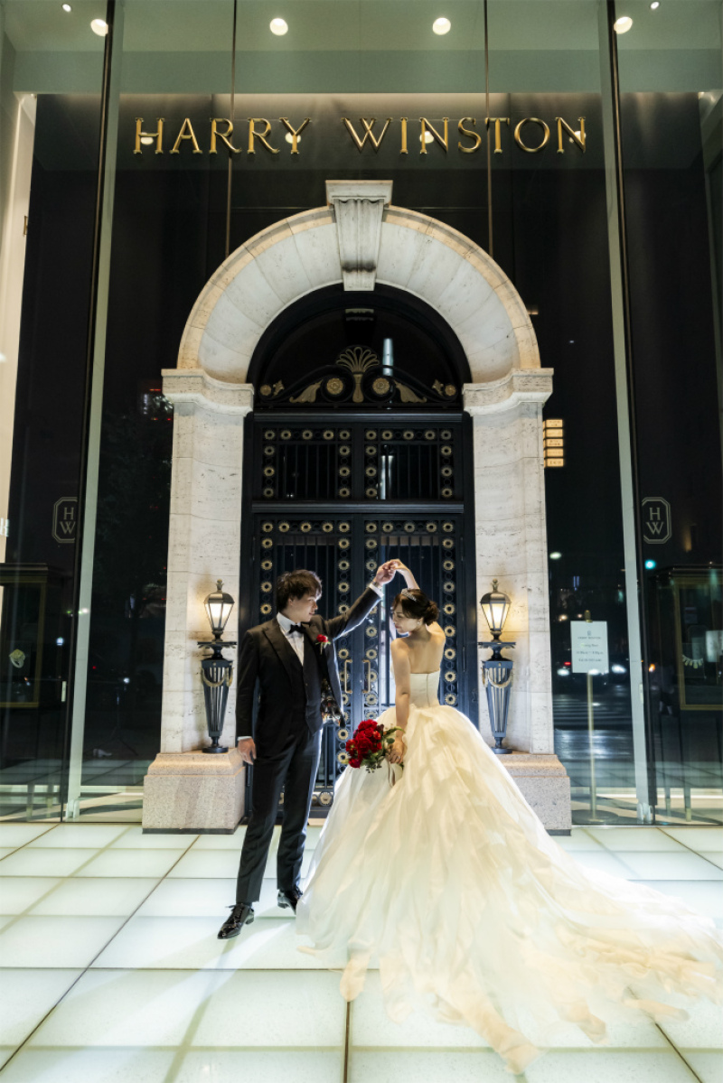 おふたりの指輪のショップ、ハリーウィンストンへ♪