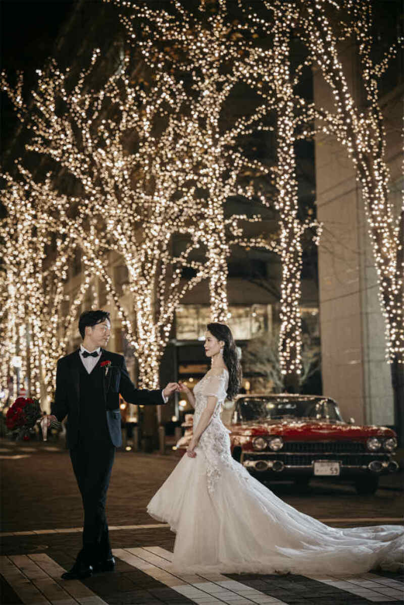 イルミネーションが幻想的に