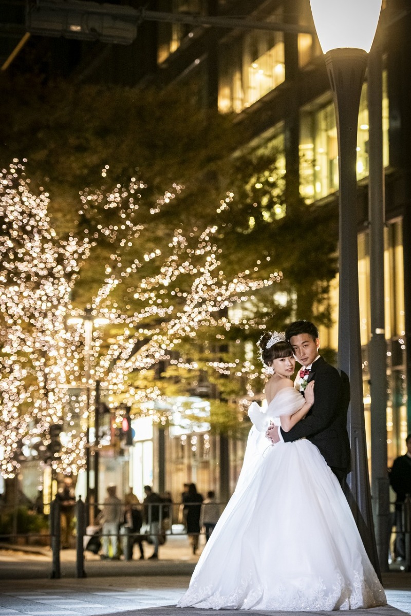 イルミネーション背景に☆