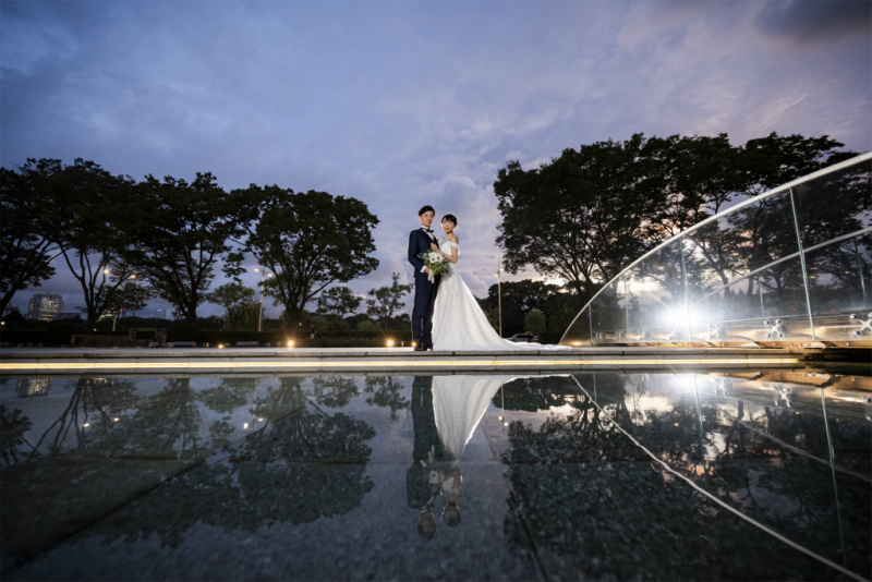 和田倉噴水公園のトワイライトショット