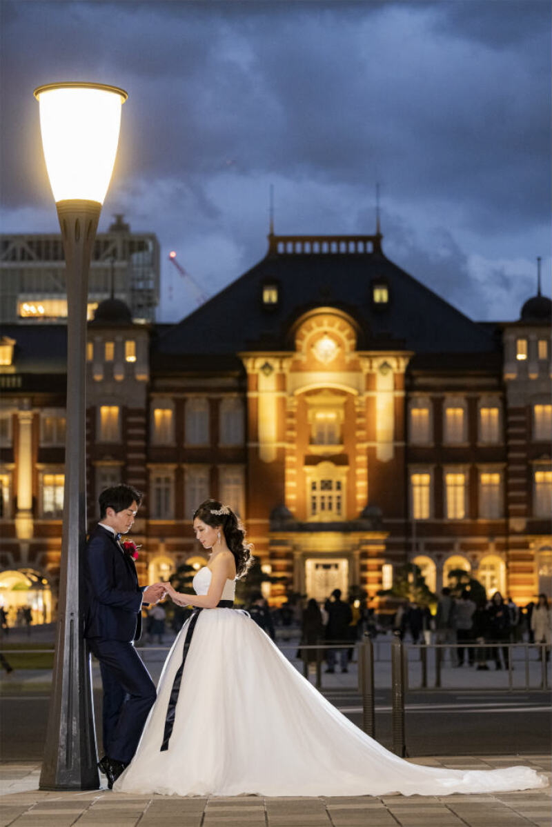 街灯の下でドラマチックに♪