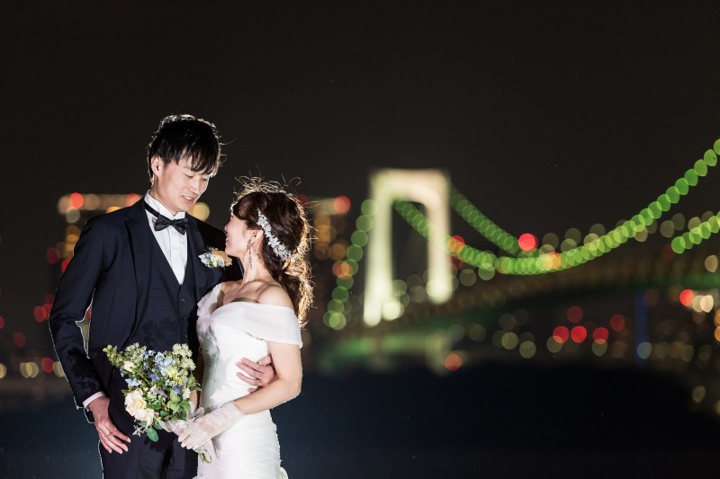 レインボーブリッジでナイトフォト