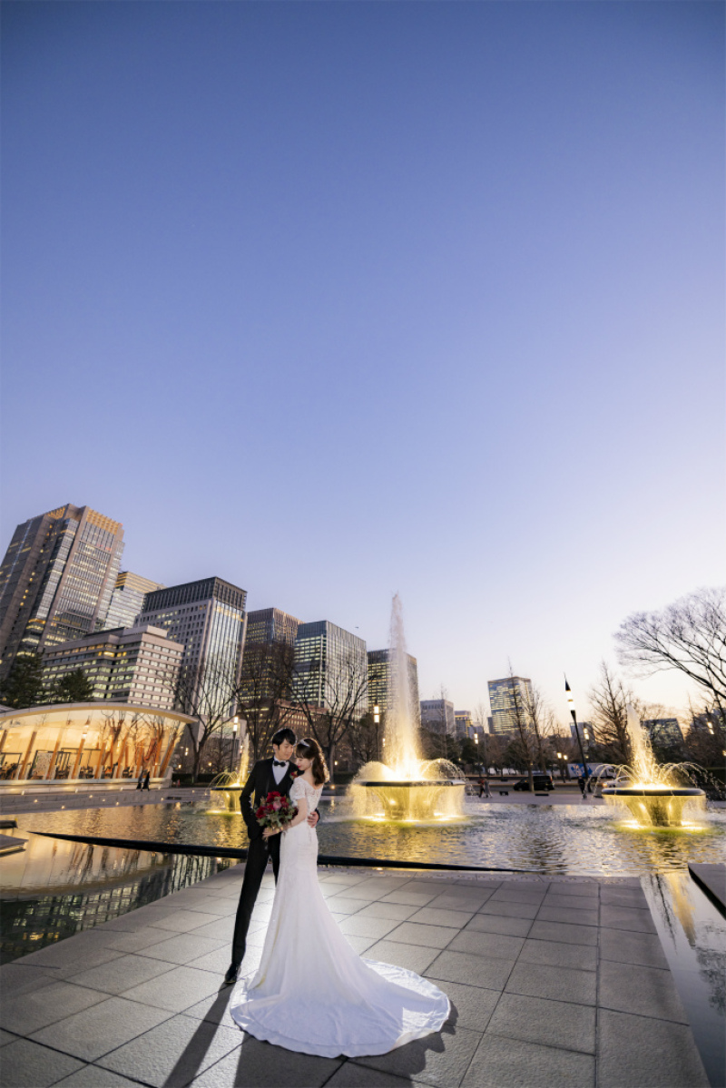 和田倉噴水公園で噴水ショット