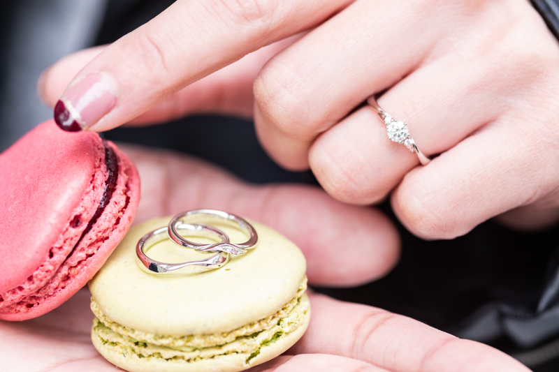 マカロンを小道具に☆