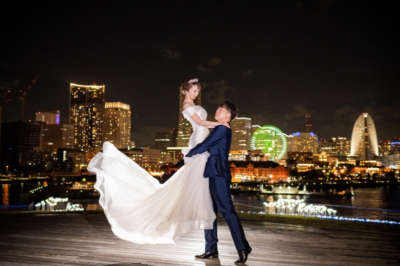 ドレスチェンジして抱っこショット！