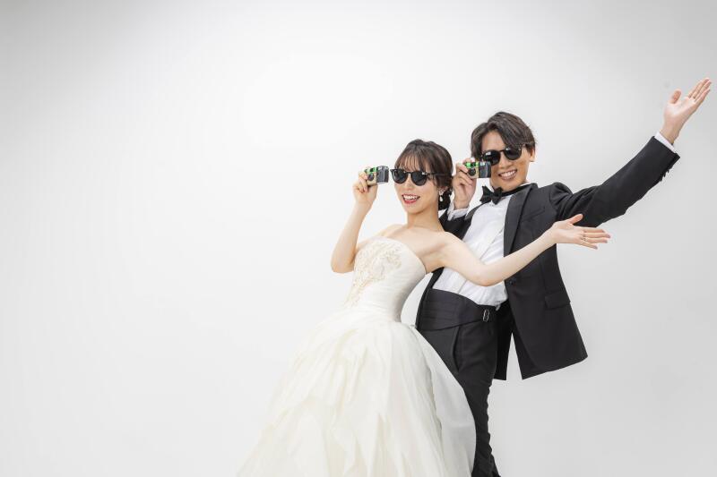 おふたりらしいおふざけショット♡