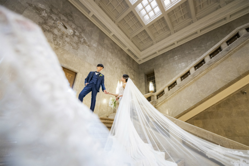 包み込むようなベールショット!