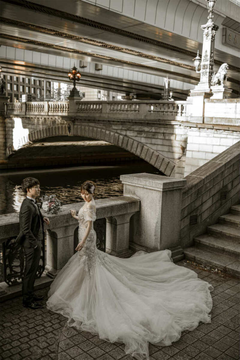 日本橋で洋画のような一枚を