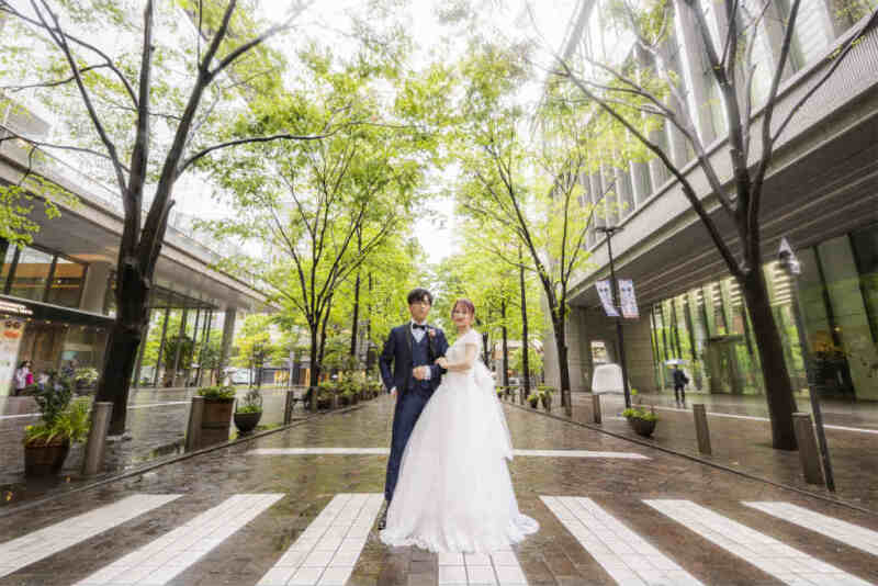 仲通りの横断歩道で堂々の一枚を