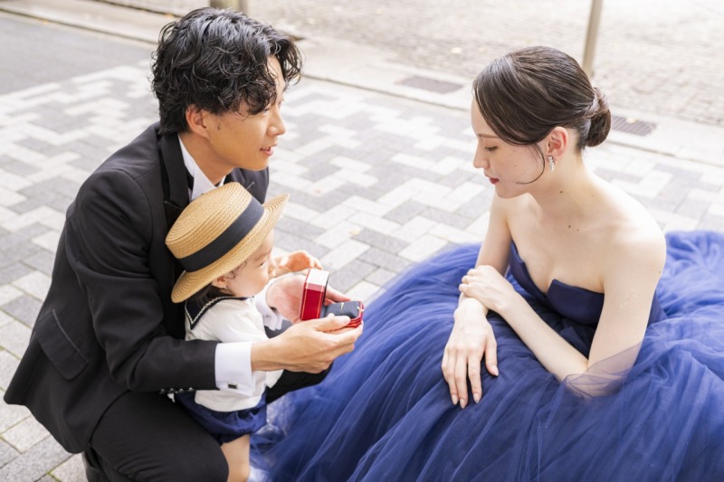 家族3人みんなで迎えるちいさなリングセレモニー♡