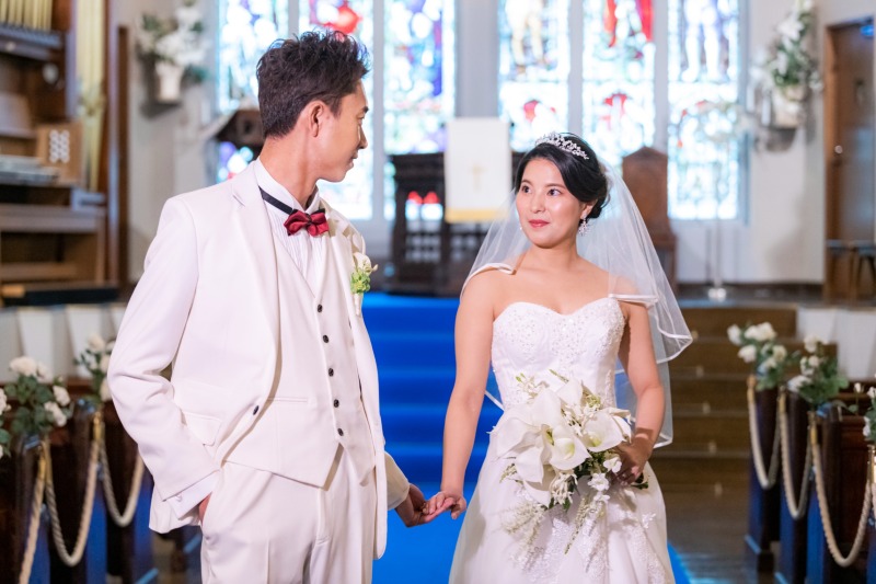 バージンロードを歩いて