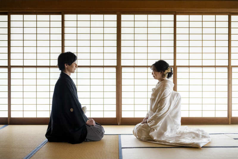 和室で伝統的な一枚を