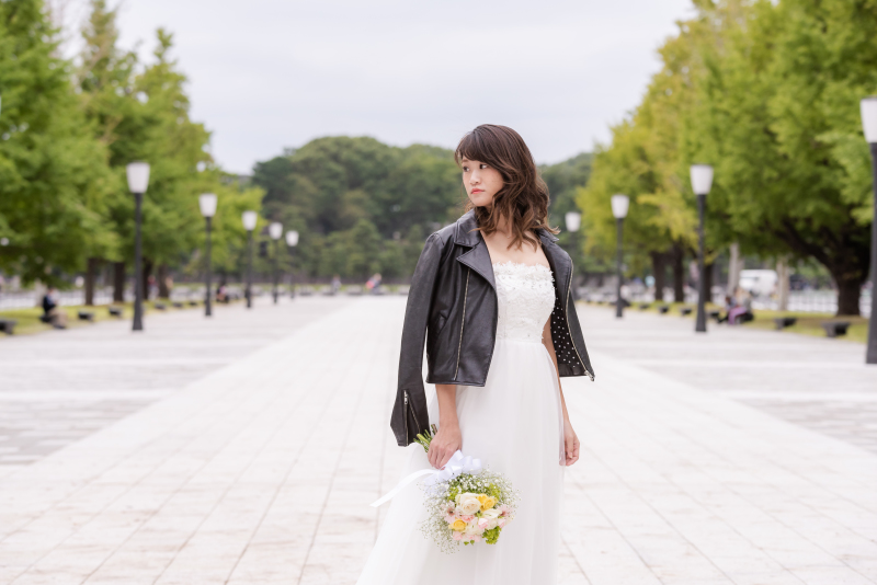 ウェディングドレスをカジュアルに☆