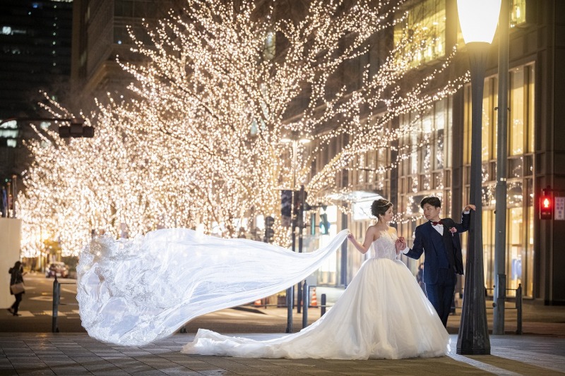 イルミネーションと一緒に