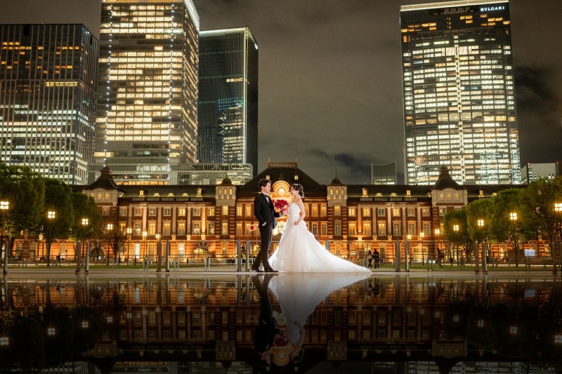 夜景とリフレクションが彩る、この日の締めの一枚。