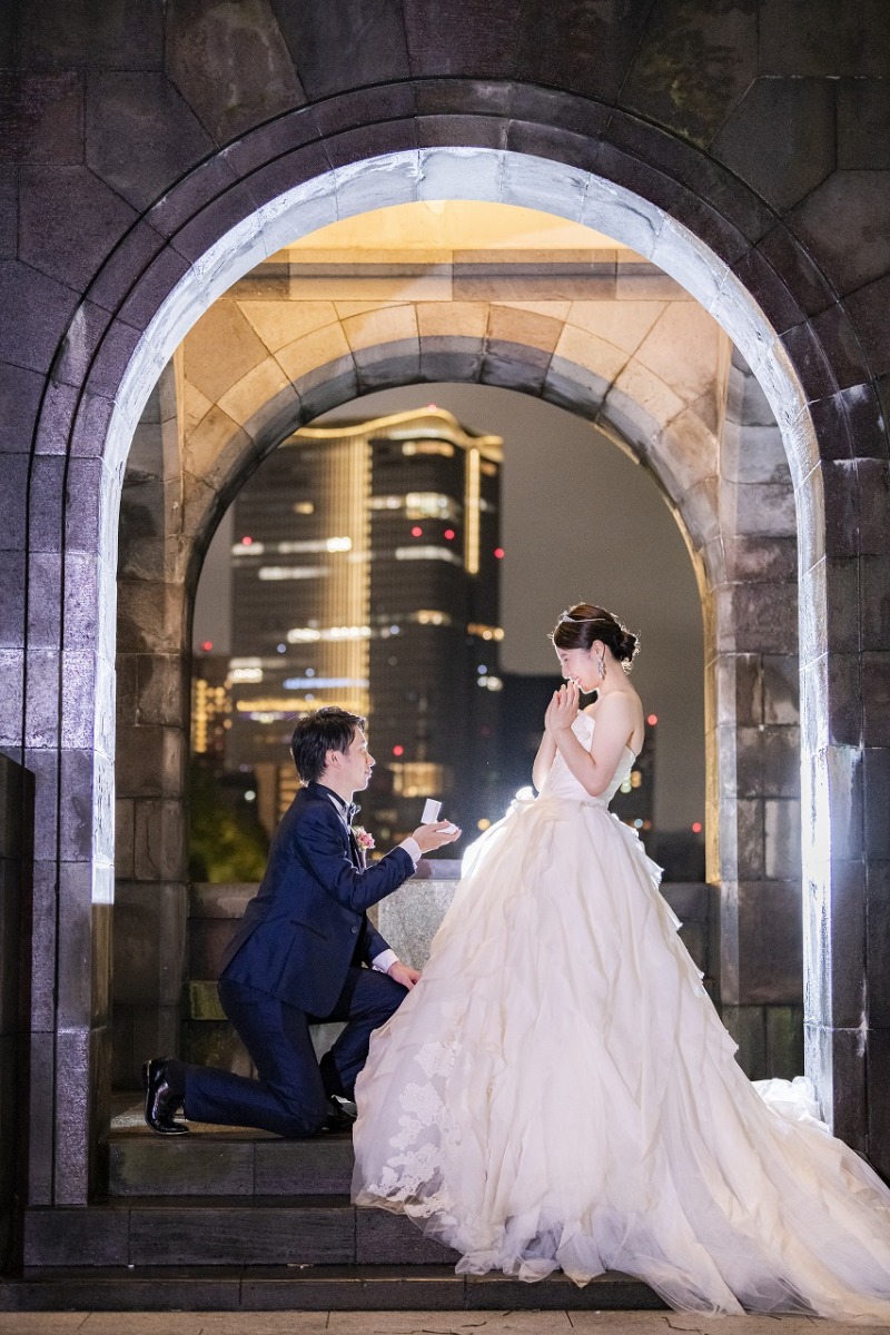 和田倉門でプロポーズショット☆