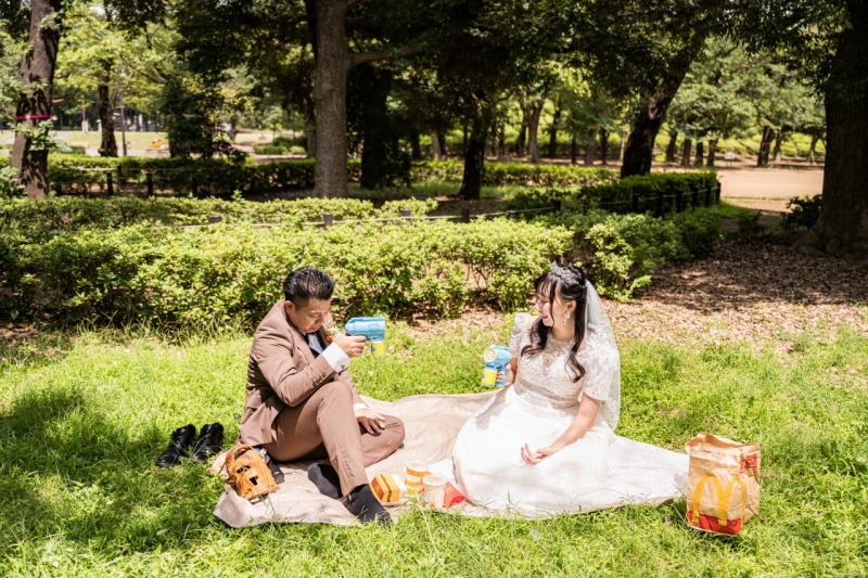【DayNightプラン】思い出の世田谷公園と肥後細川庭園を洋装の撮影で巡る１日