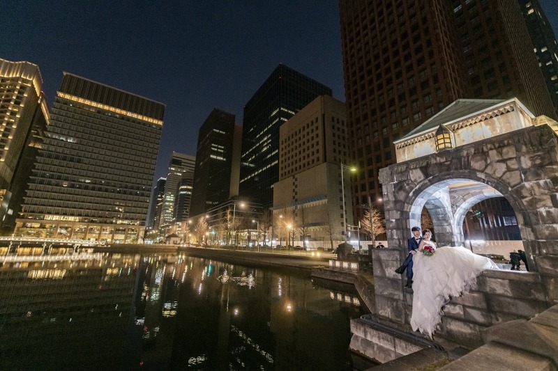 和田倉門から見える夜景と!