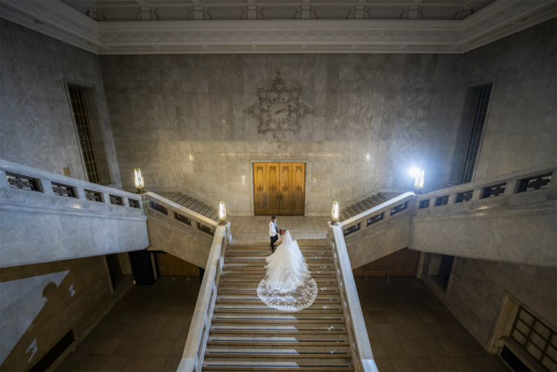 国立博物館で優雅にロマンチックなお写真を