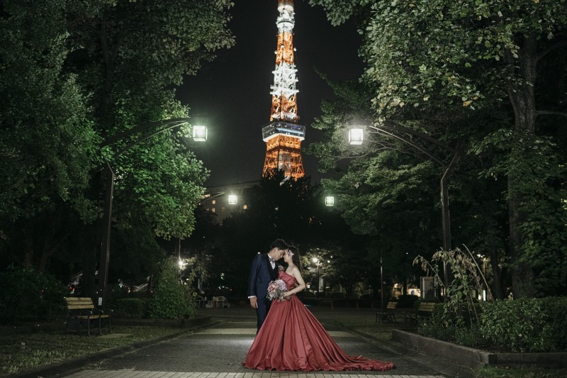 東京タワーをバックに!