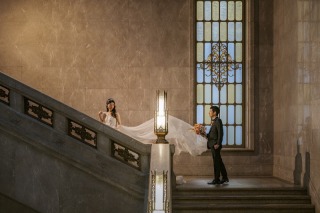 【国立博物館プラン】インポートドレスとDiorタキシードで絵画のような写真を