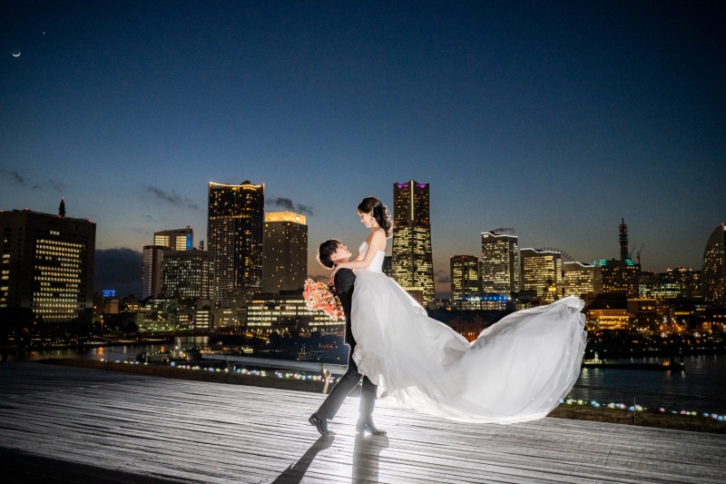 大桟橋で抱っこショット！