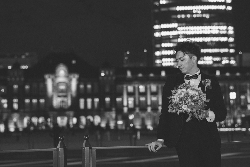 ご新郎様空ショット☆