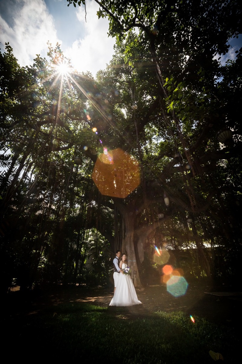 ホテルの中庭にて☆