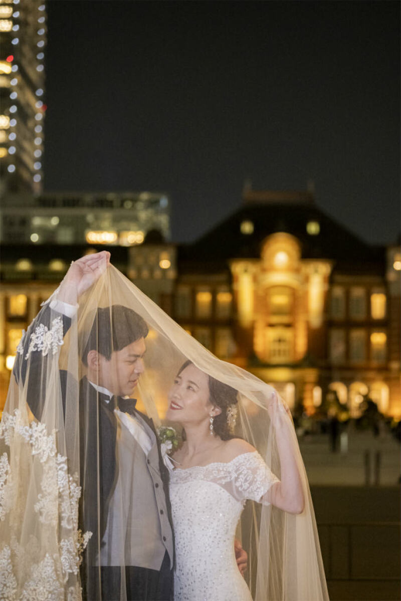 ベールに包まれたショット