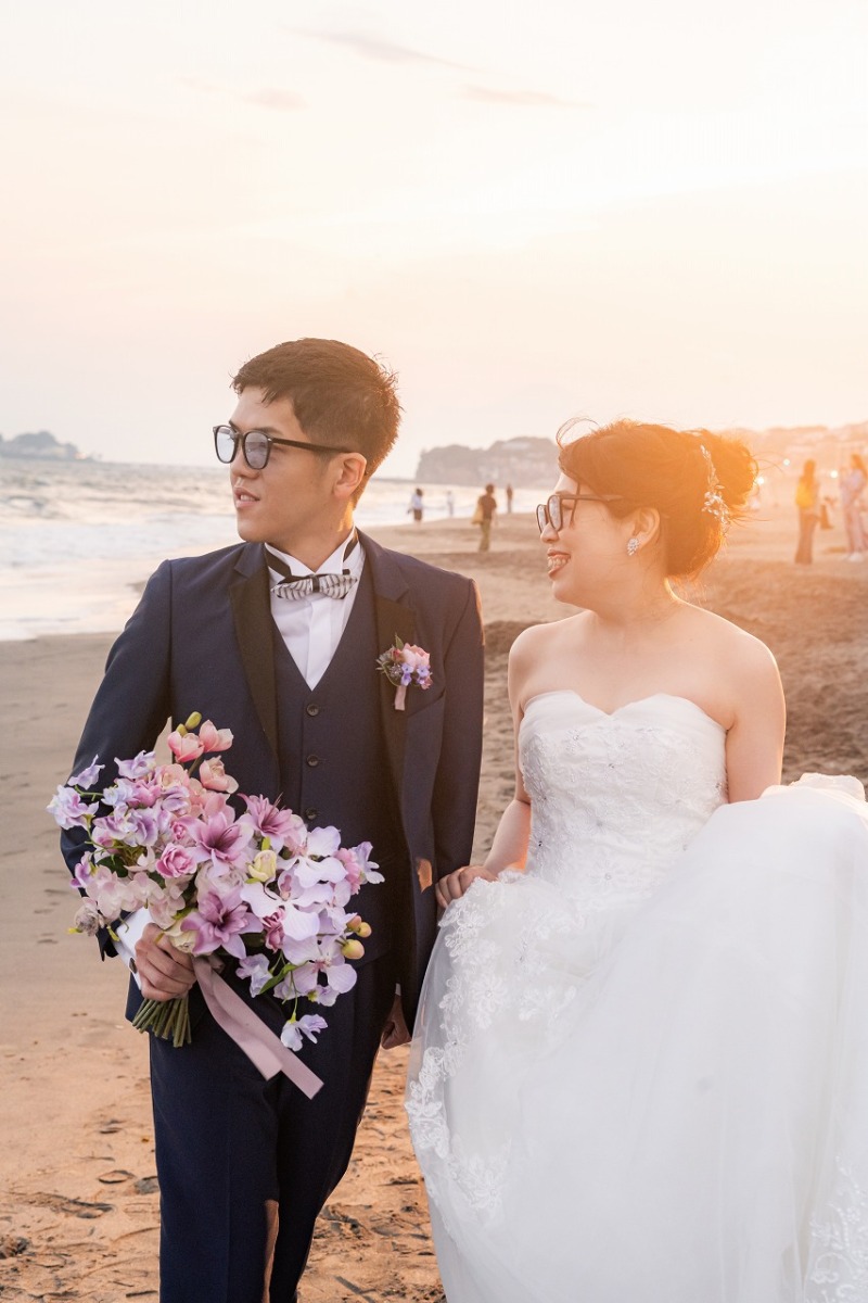 WEDDING &times; サングラス &times; この日の夕日