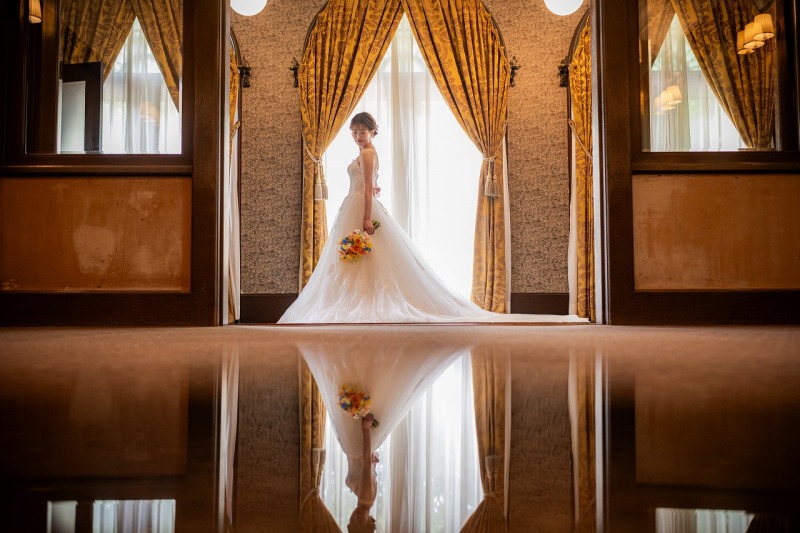 反射したご新婦様♡