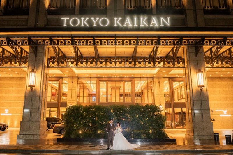 東京會舘様の前でのフォト♡