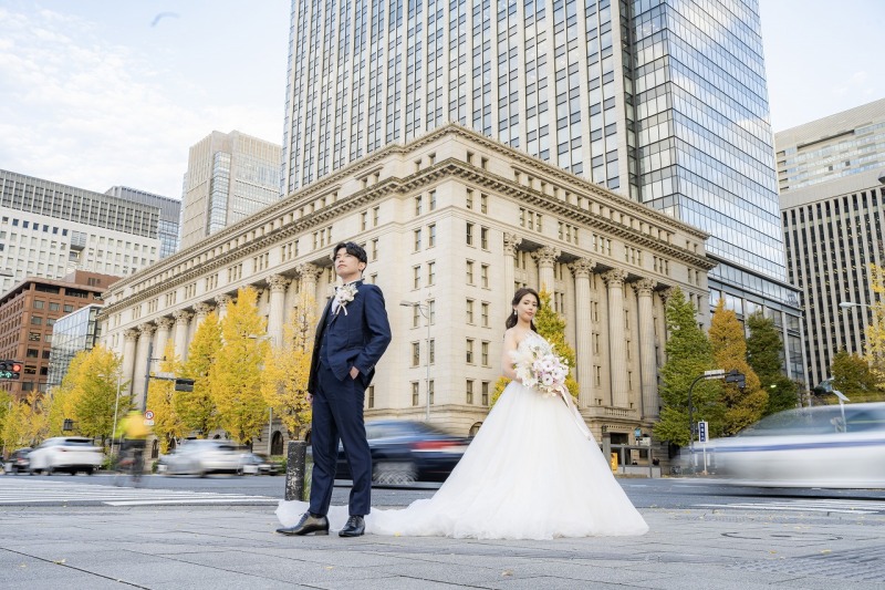 交差点でスタイリッシュに