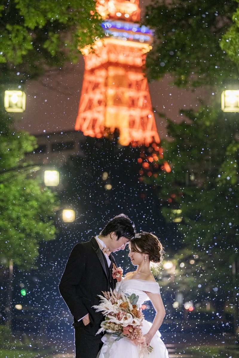 東京タワーをバックに…♡