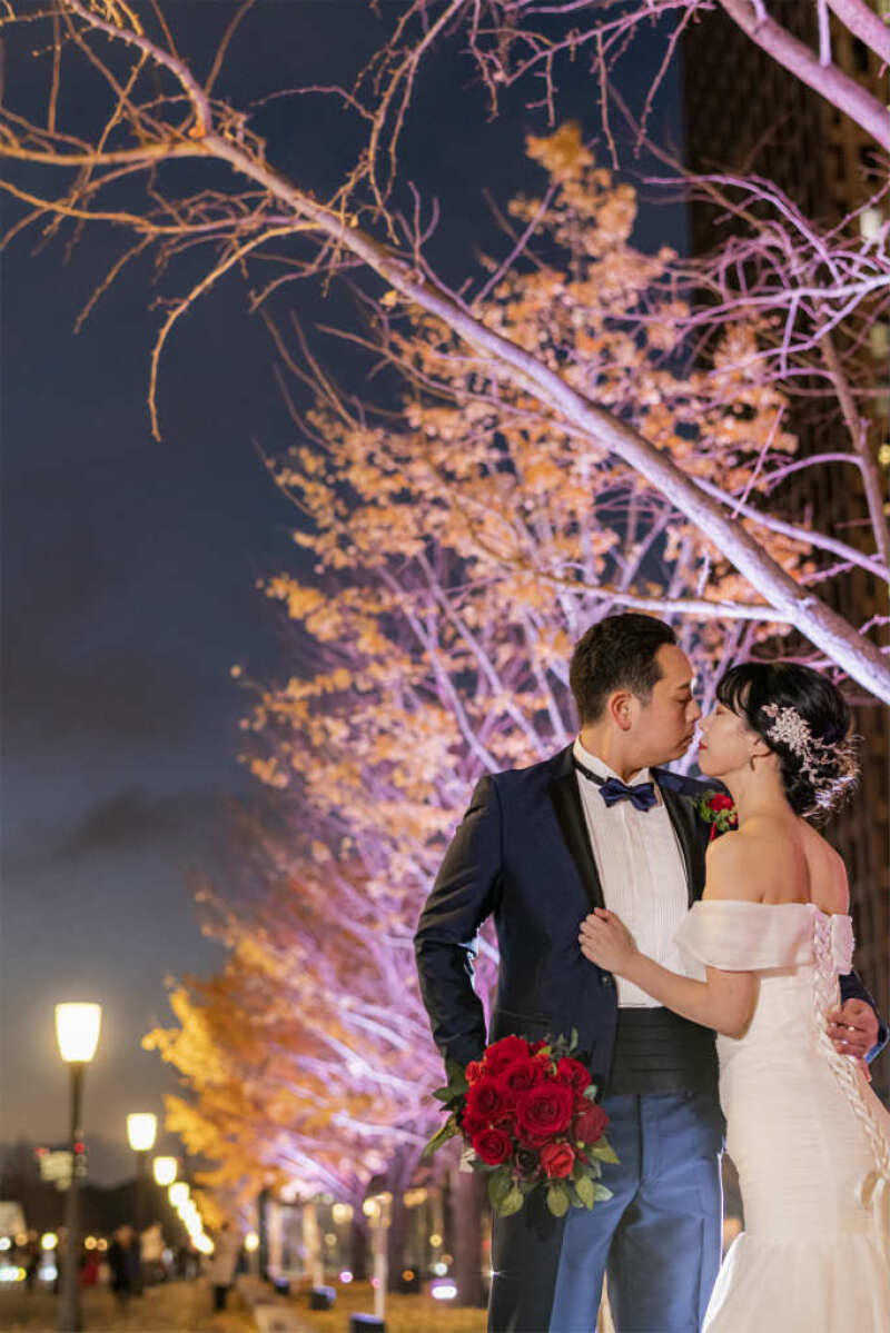 お二人顔を近づけて