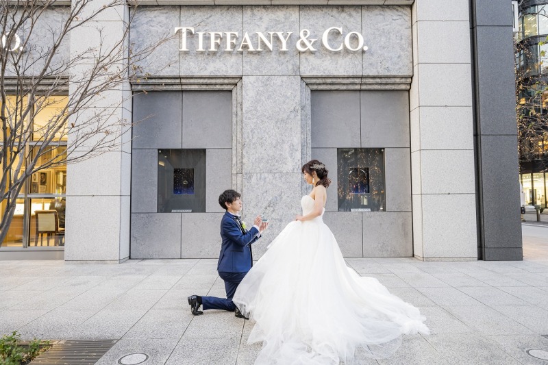 ティファニー前でプロポーズショット☆