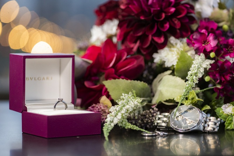 リングと時計のお小物ショット