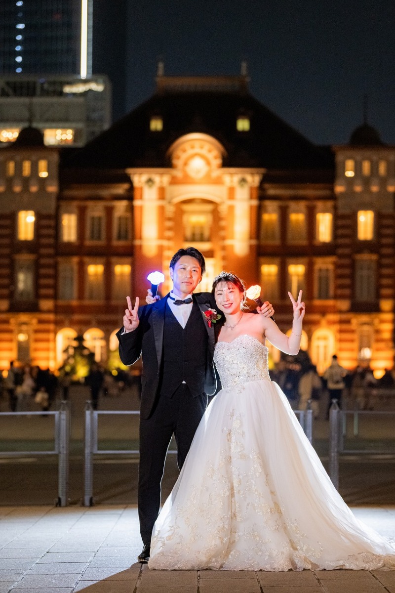 東湖遊駅でピース！