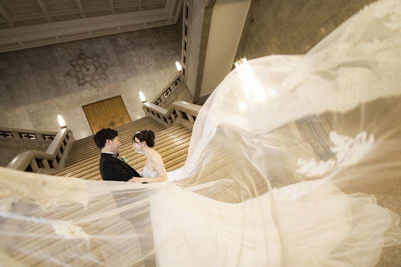 階段前でベールショット☆